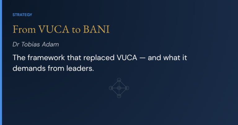 From VUCA to BANI: Why Strategic Clarity Matters More Than Ever