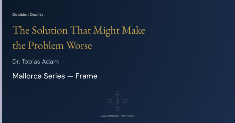 Structured decision making case study — Mallorca tourism debate, Frame phase