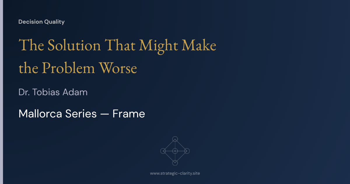 Structured decision making case study — Mallorca tourism debate, Frame phase